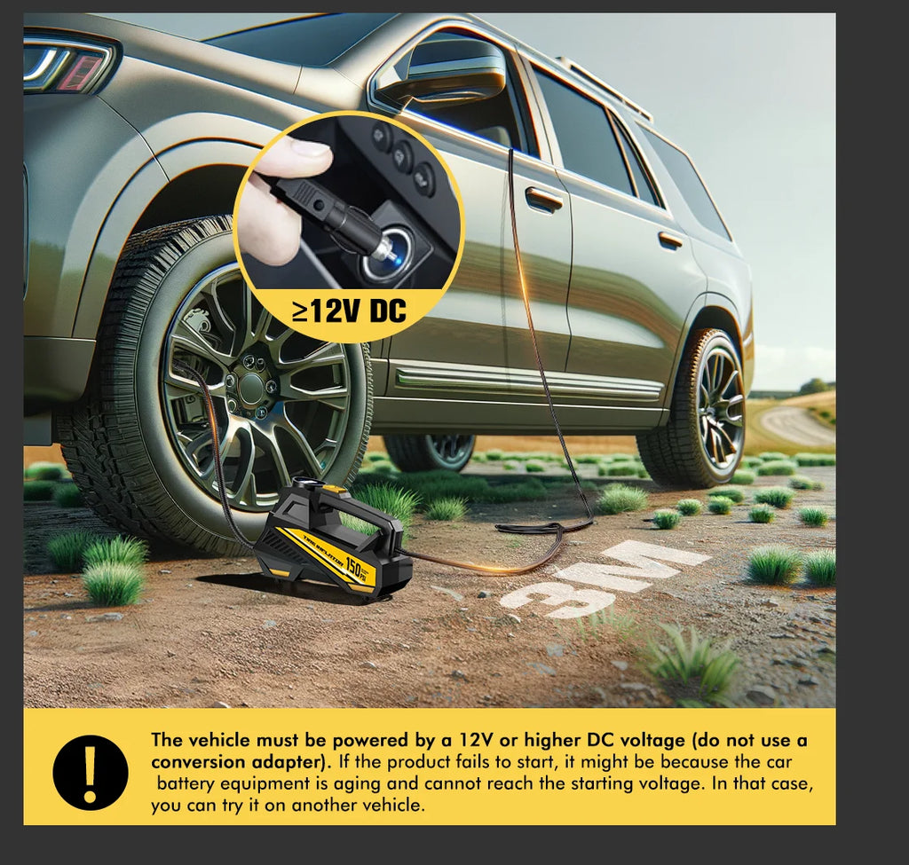 150 PSI Portable Car Tire Inflator