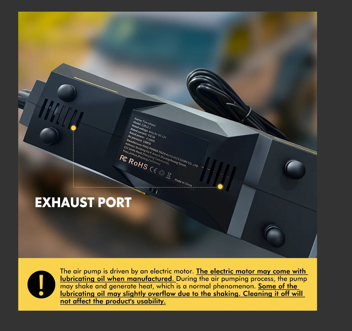 150 PSI Portable Car Tire Inflator
